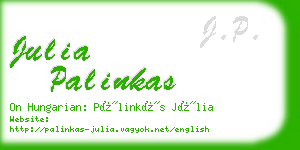 julia palinkas business card